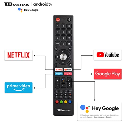 TD Systems - Smart TV Hey Google Official Assistant - Televisores 32 Pulgadas, Control por Voz, Chromecast, 2X HDMI, USB. 3 años de garantía - K32DLC16GLE